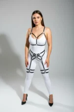 Plus Size Black Women's Garter Harness Full Body Leather Set - SH289 - Image 3