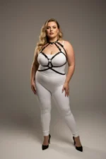Plus Size Black Women's Harness Set with Ring Detail Clothing Accessory - SH330 - Image 2