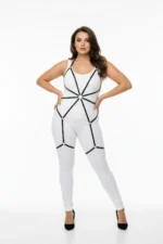 Plus Size Black Women's Harness Elastic Garter Fantasy Accessory - SH360 - Image 2