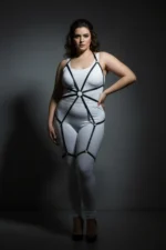 Plus Size Black Women's Harness Elastic Garter Fantasy Accessory - SH360 - Image 4