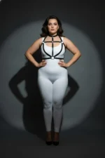 Plus Size Black Women's Harness Set Sexy Leather with Ring Detail - SH434 - Image 4