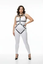 Plus Size Black Women's Harness Set with Ring Detail Fantasy - SH453