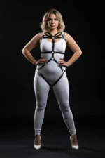 Plus Size Black Women's Harness Set with Ring Detail Fantasy - SH453 - Image 2
