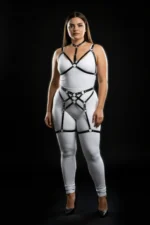 Plus Size Black Women's Harness Set Full Body with Ring Detail Body Accessory - SH507 - Image 3