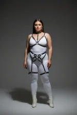 Plus Size Black Women's Harness Set Full Body with Ring Detail Body Accessory - SH507 - Image 4