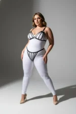 Plus Size Black Women's Harness Set Elastic Fancy Accessory - SH555 - Image 3