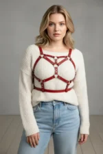 Plus Size Red Women's Belt Harness Custom Designed Body Accessory - SH580 - Image 3