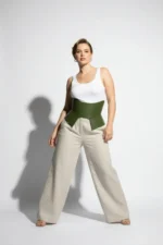 Plus Size Khaki Women's Belt Corset Style Thick Leather Design - SH611 - Image 4