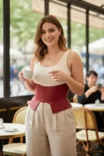 Plus Size Women's Belt Corset Waist Shaper Leather - SH611