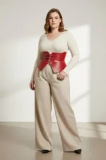 Plus Size Women's Belt Corset Waist Shaper Leather - SH611 - Image 6