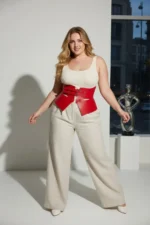 Plus Size Women's Belt Corset Waist Shaper Leather - SH611 - Image 8