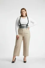 Plus Size Black Women's Leather Harness Corset Belt Style Body Accessory - SH615 - Image 2