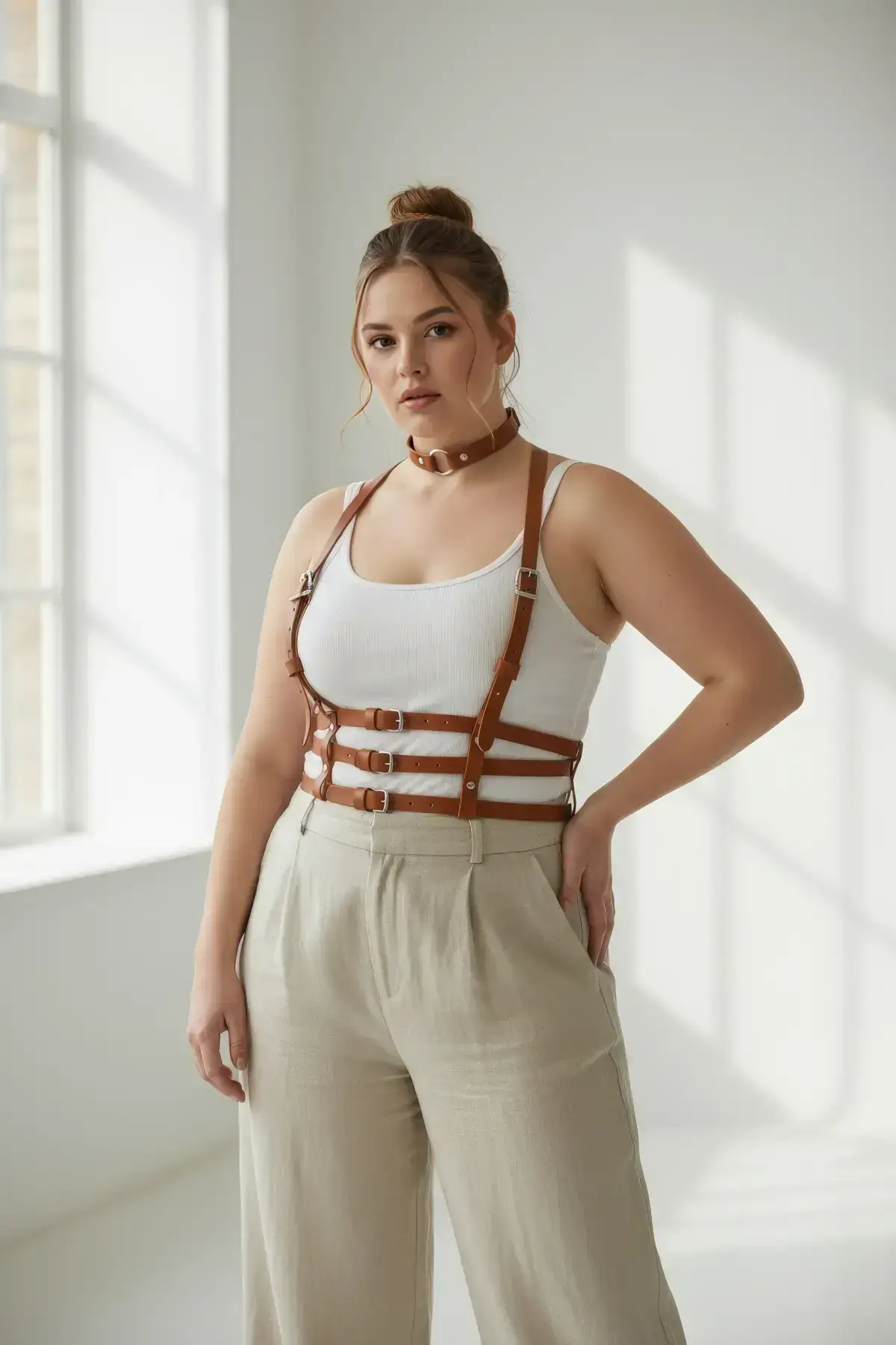 Plus Size Women's Belt Body Accessory Multiple Straps Aesthetic Design - SH615