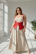 Plus Size Red Women's Belt Corset-Style Leather Harness Body Accessory - SH616 - Image 4