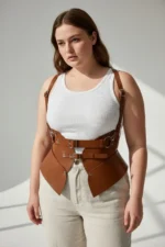 Plus Size Women's Belted Shoulder Strap Corset Design - SH616 - Image 5
