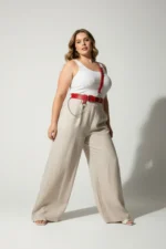 Plus Size Red Women's Belt Chain Detail Harness Body Accessory - SH620 - Image 2