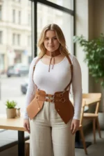 Plus Size Women's Leather Corset Belt Strap Body Accessory - SH622