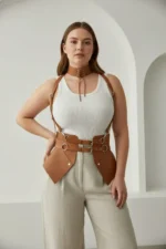 Plus Size Women's Leather Corset Belt Strap Body Accessory - SH622 - Image 3