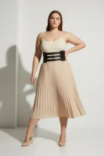 Plus Size Black Women's Corset Belt with Three Buckles Wide Waist Shaper - SH624 - Image 4