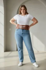 Plus Size Women's Belt Three Buckle Corset Style Waist Accent - SH624 - Image 2