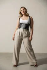 Plus Size Black Women's Leather Body Harness Corset Style - SH630 - Image 4