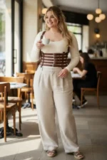 Plus Size Women's Belt, Corset Style Multi-Strap Leather Combination Accessory - SH630