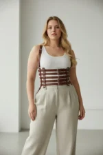 Plus Size Women's Belt, Corset Style Multi-Strap Leather Combination Accessory - SH630 - Image 2