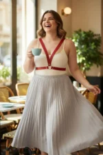 Plus Size Red Women's Leather Body Belt Aesthetic Combination Complementary - SH633