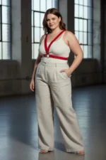 Plus Size Red Women's Leather Body Belt Aesthetic Combination Complementary - SH633 - Image 4