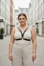 Plus Size Black Women's Leather Belt Harness Style Outfit Complementary - SH633