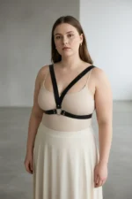 Plus Size Black Women's Leather Belt Harness Style Outfit Complementary - SH633 - Image 3