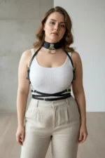 Plus Size Black Women's Leather Belt Harness Body Accessory - SH644 - Image 3