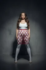 Plus Size Red Leather Skirt with Cage Design Fantasy Harness - SH694 - Image 4