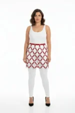 Plus Size Leather Harness Skirt with Ring Detail and Mesh Pattern - SH696