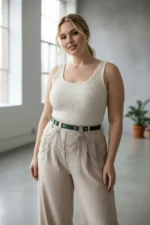 Plus Size Green Women's Belt with Multi-Layer Chain Detail - SH729 - Image 3