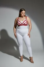 Plus Size Red Women's Leather Bra Harness Set Stylish Fantasy Accessory - SH733 - Image 3