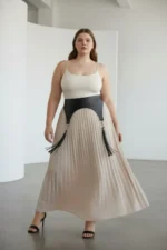 Plus Size Black Women's Belt with Wide Tassel Detail Waist Accessory - SH755 - Image 2