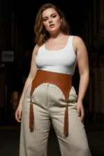 Plus Size Women's Belt Wide Corset Design with Tassel Detail - SH788 - Image 3