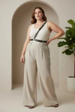 Plus Size Black Women's Belt Chain Detail Body Harness Style Body Accessory - SH813 - Image 2