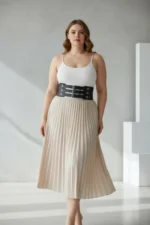 Plus Size Black Women's Wide Corset with Multiple Buckles - SH827 - Image 2