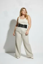 Plus Size Black Women's Wide Corset with Multiple Buckles - SH827 - Image 4