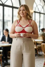 Plus Size Red Women's Belt Stylish Leather Body Accessory - SH872