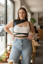 Plus Size Black Women's Leather Belt Harness Body Accessory - SH903 - Image 2