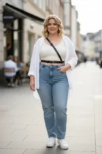 Plus Size Black Women's Leather Belt Body Accessory Style Strappy Model - SH917