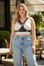 Plus Size Black Women's Belt with Stud Detail - SH936 - Image 2