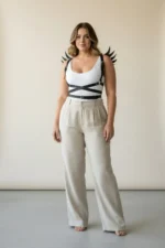 Plus Size Black Women's Leather Harness Body Accessory with Belt and Wing Detail - SH1097 - Image 2