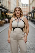 Plus Size Black Women's Belt Leather Body Accessory Corset Style Outfit Complementary - SH1110