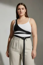 Plus Size Black Women's Belt Harness Detailed Body Accessory - SH1120 - Image 5