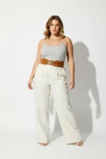 Plus Size Women's Belt, Genuine Leather, Wide Fit, Double Buckle - SH1203 - Image 4