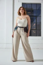 Plus Size Black Women's Belt, Thick Corset-Style Leather, Aesthetic Design - SH1254 - Image 4